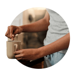 Stirring a coffee mug for coffee brand digital case study