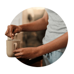 Person making coffee