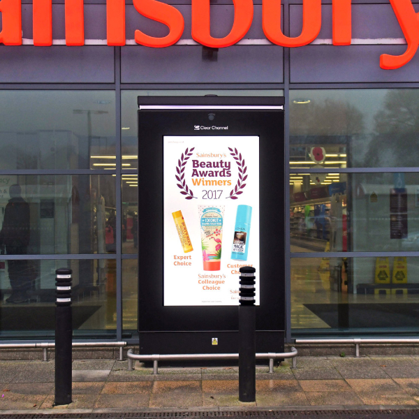 Advert outside Sainsbury's