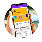 Image of mobile phone on Nectar app with partner offers