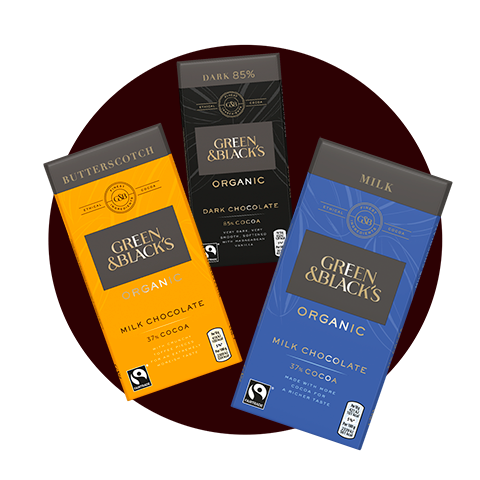 Green & Black's chocolate bars for pairing campaign