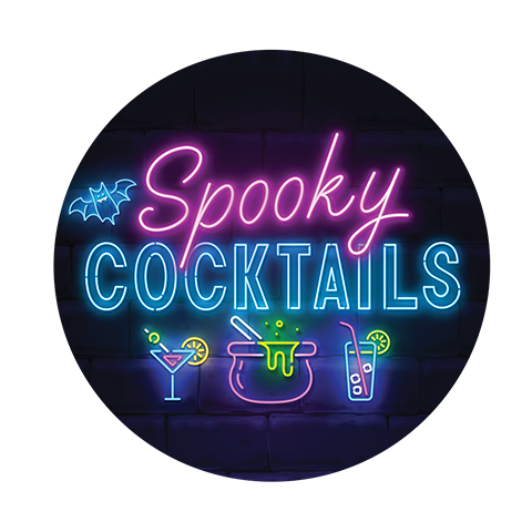 Spooky Cocktails neon sign
