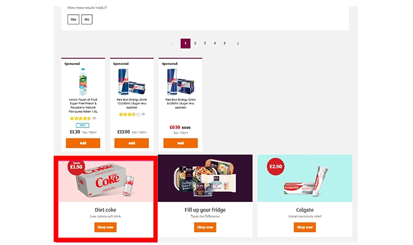 Search – Below Grid